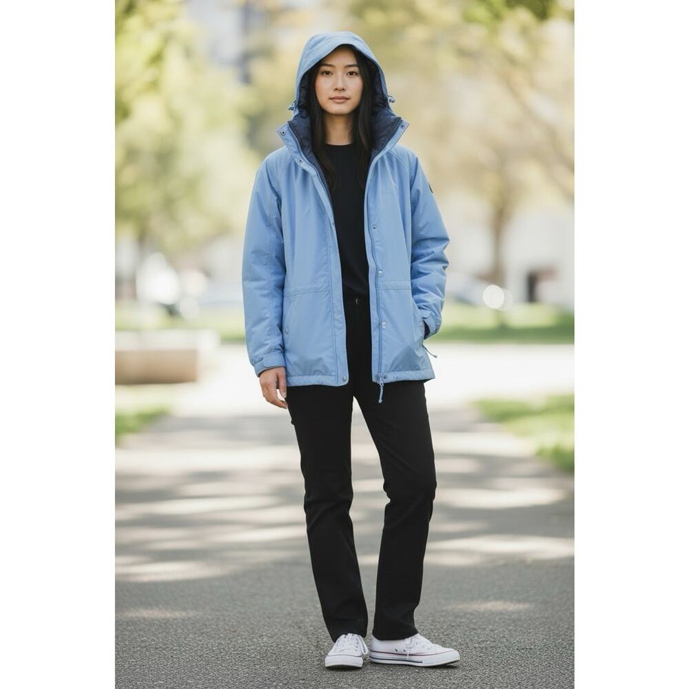 L.L. Bean Light Blue Hooded Insulated Jacket